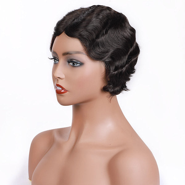 Hairsmarket Short Bob Wigs Fashion Curly Human Hair Wigs