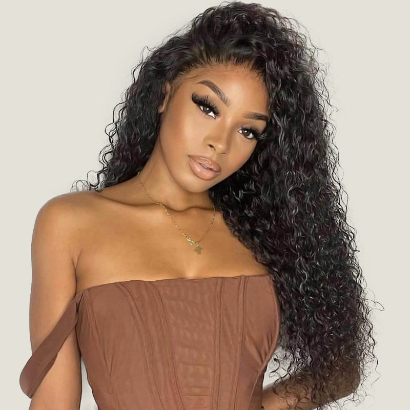 Hairsmarket Water Wave Invisi Strap Snug Fit for 360 Skin Lace Frontal Pre-cut & Pre-bleached Human Hair Wig