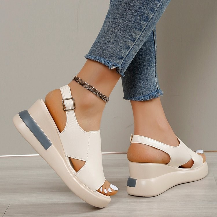 【🎉 Summer Best-Seller】 Women's Genuine Leather Wedge Sandals