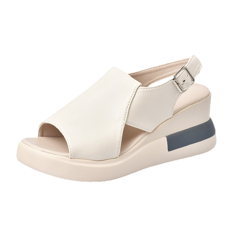 【🎉 Summer Best-Seller】 Women's Genuine Leather Wedge Sandals