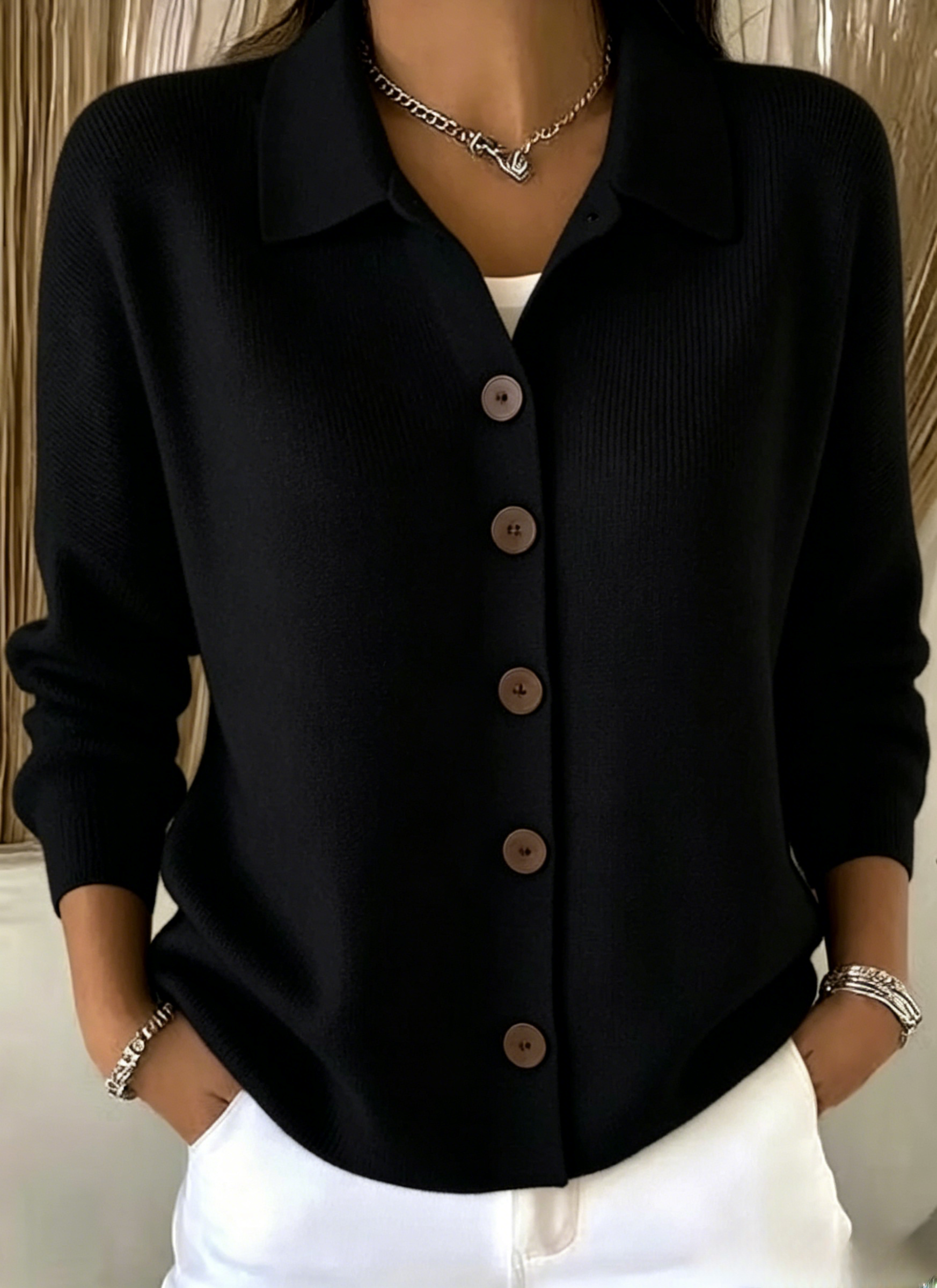 CLEARANCE SALE 50% off🔥Women's Cotton Plain Long Sleeve Comfy Casual Cardigan