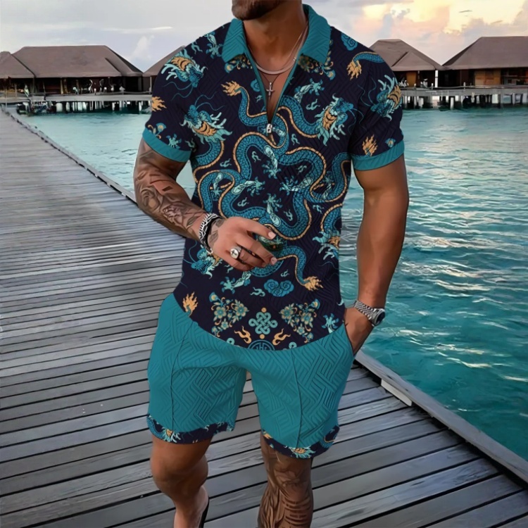 Cabana Polo Shirt And Shorts Co-Ord