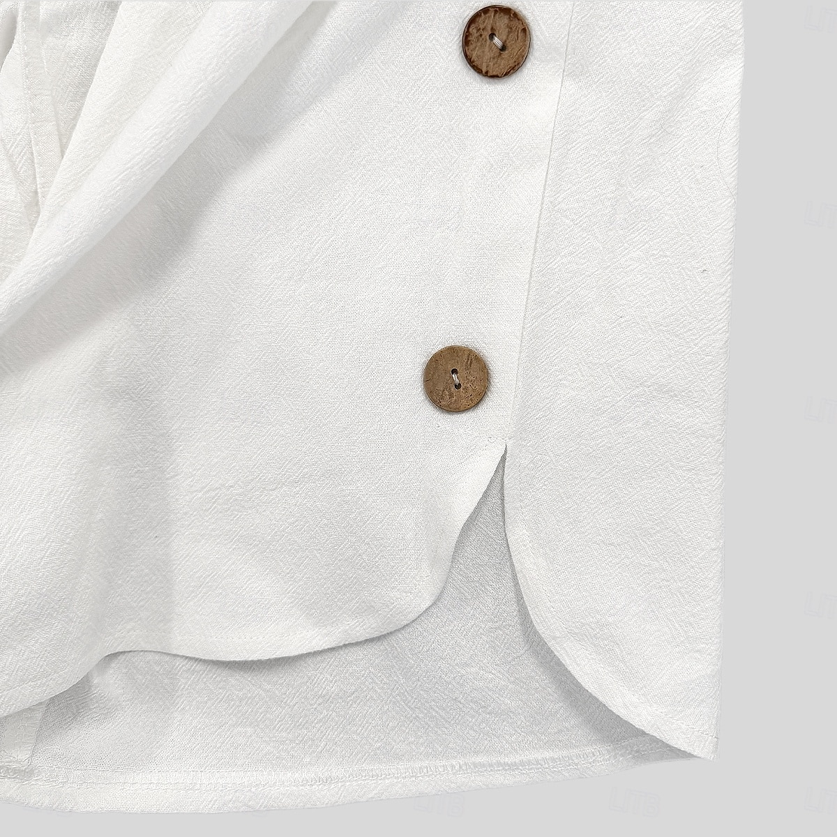 Men's Shorts Linen Shorts Summer Shorts Beach Shorts Buttons Drawstring Elastic Waist Plain Comfort Breathable Knee Length Outdoor Daily Beach Vacation Fashion Black White Micro-elastic 2026 - BHD 6.4 &ndash;P8