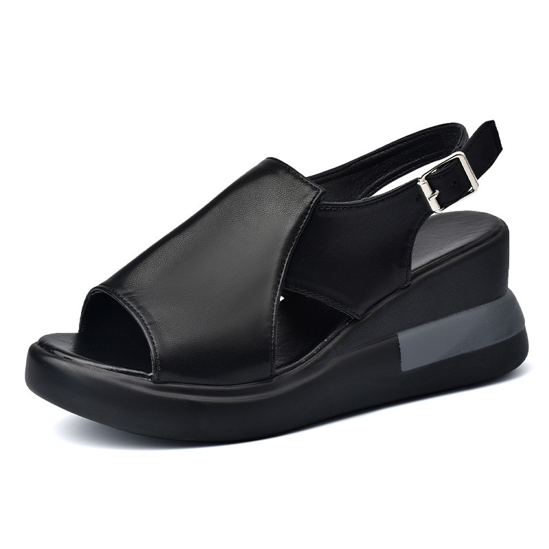 【🎉 Summer Best-Seller】 Women's Genuine Leather Wedge Sandals