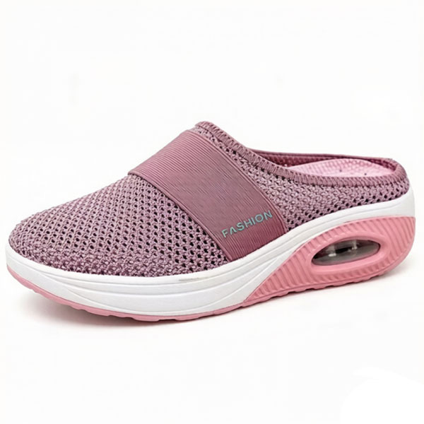 Women's comfortable walking shoes/orthopedic slides (featuring arch support, air-cushion design, and slip-on style)