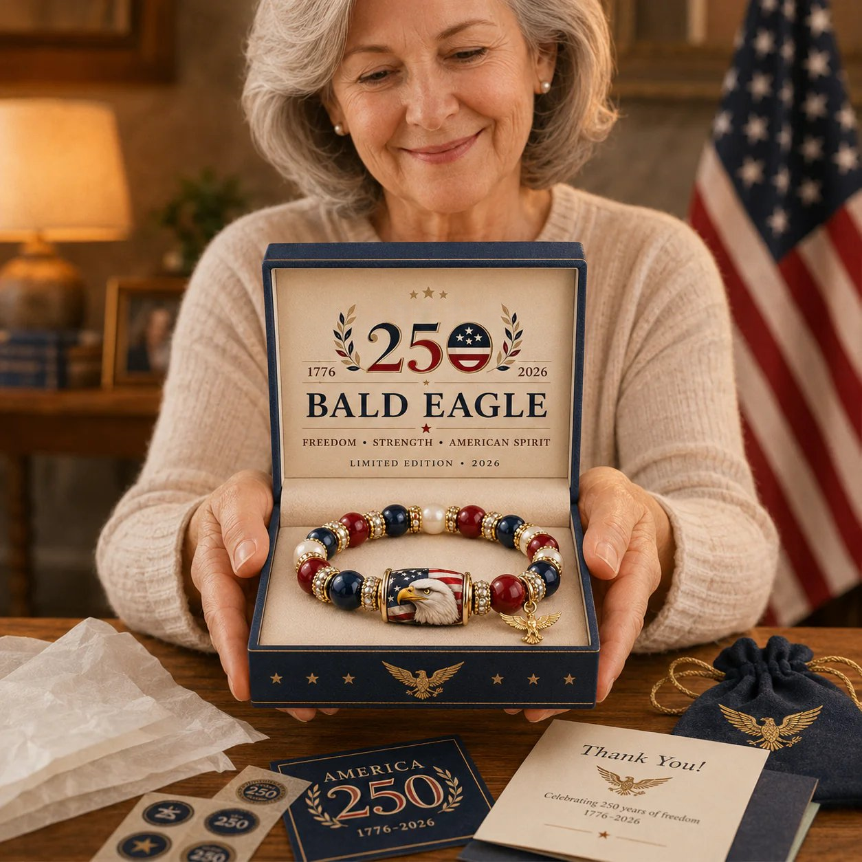 🇺🇸 Celebrate Freedom & Honor  | 2026 USA 250th Anniversary Limited Edition Bracelet  - With Limited-Edition Gift Box