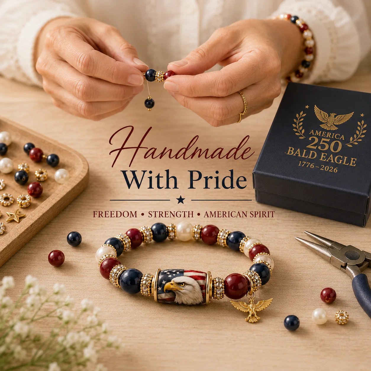 🇺🇸 Celebrate Freedom & Honor  | 2026 USA 250th Anniversary Limited Edition Bracelet  - With Limited-Edition Gift Box