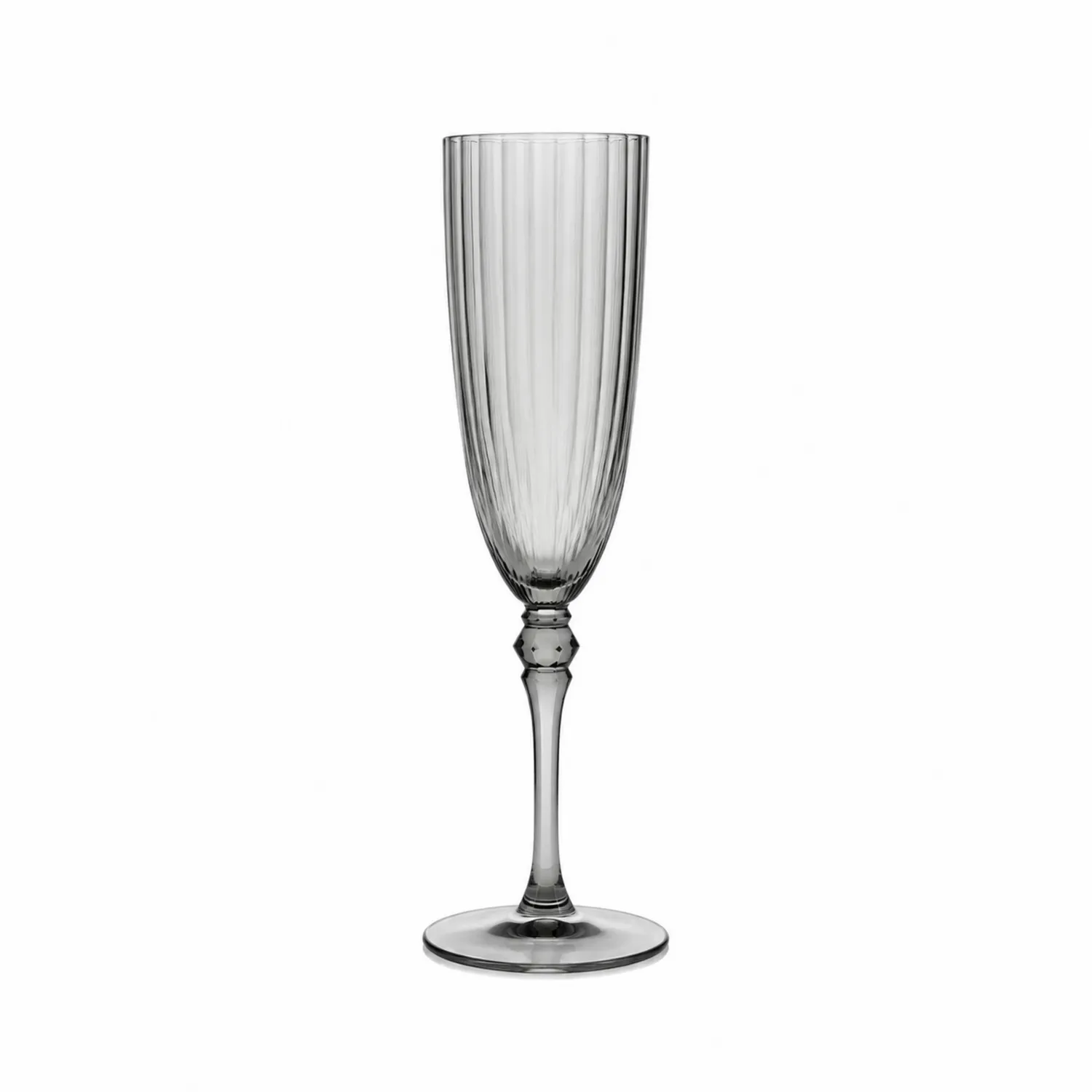 Copa de Champán Estriada Transparente de 200ml