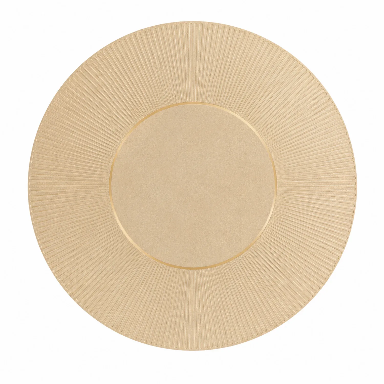 Plato Base Decorativo Dorado Redondo 33 cm
