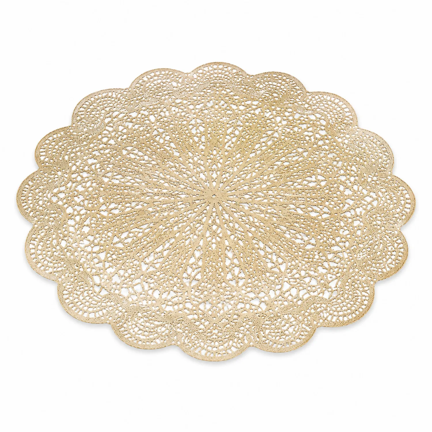 Mantel Individual Redondo Decorativo 38 cm Oro