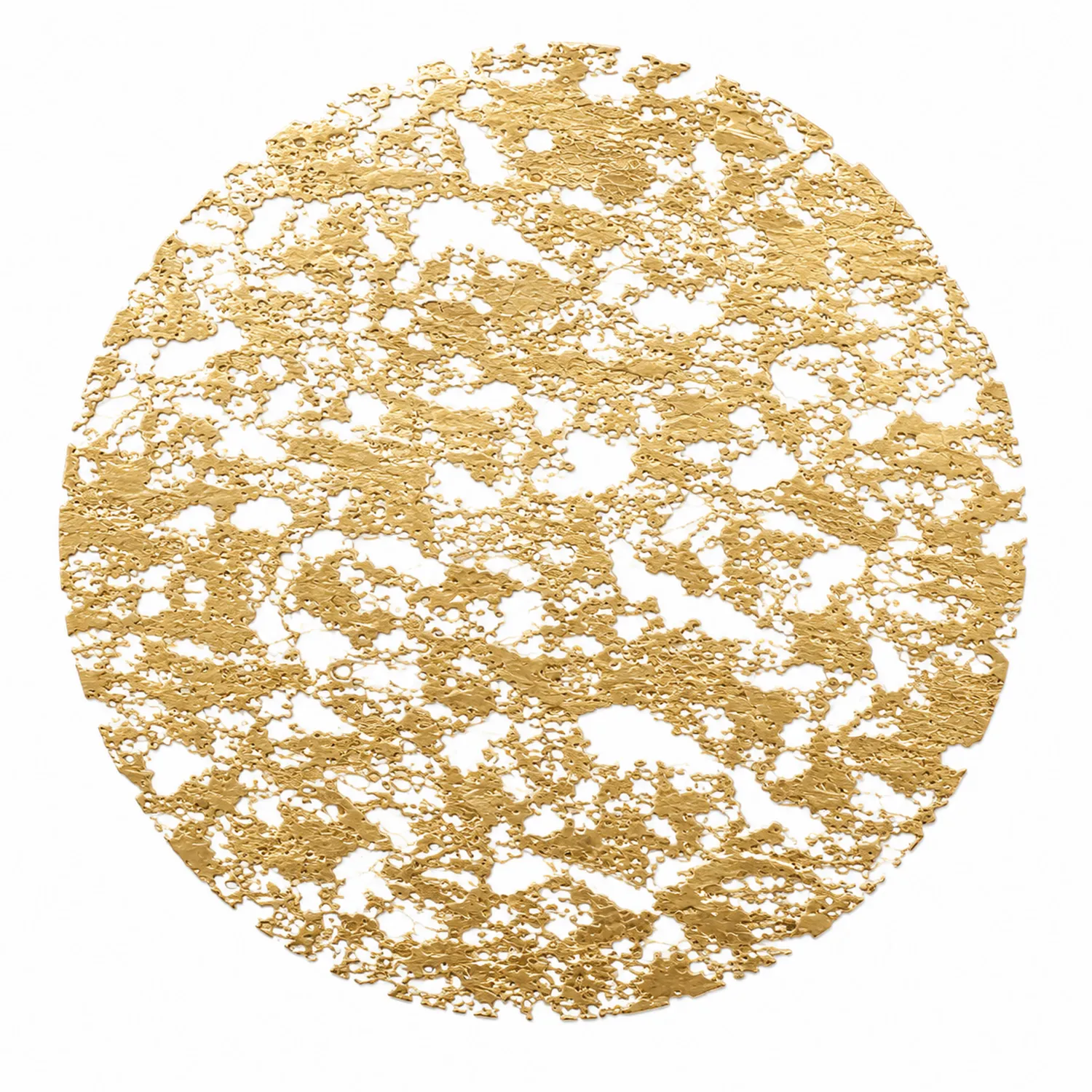 Individual de Encaje Dorado Redondo - 38 cm