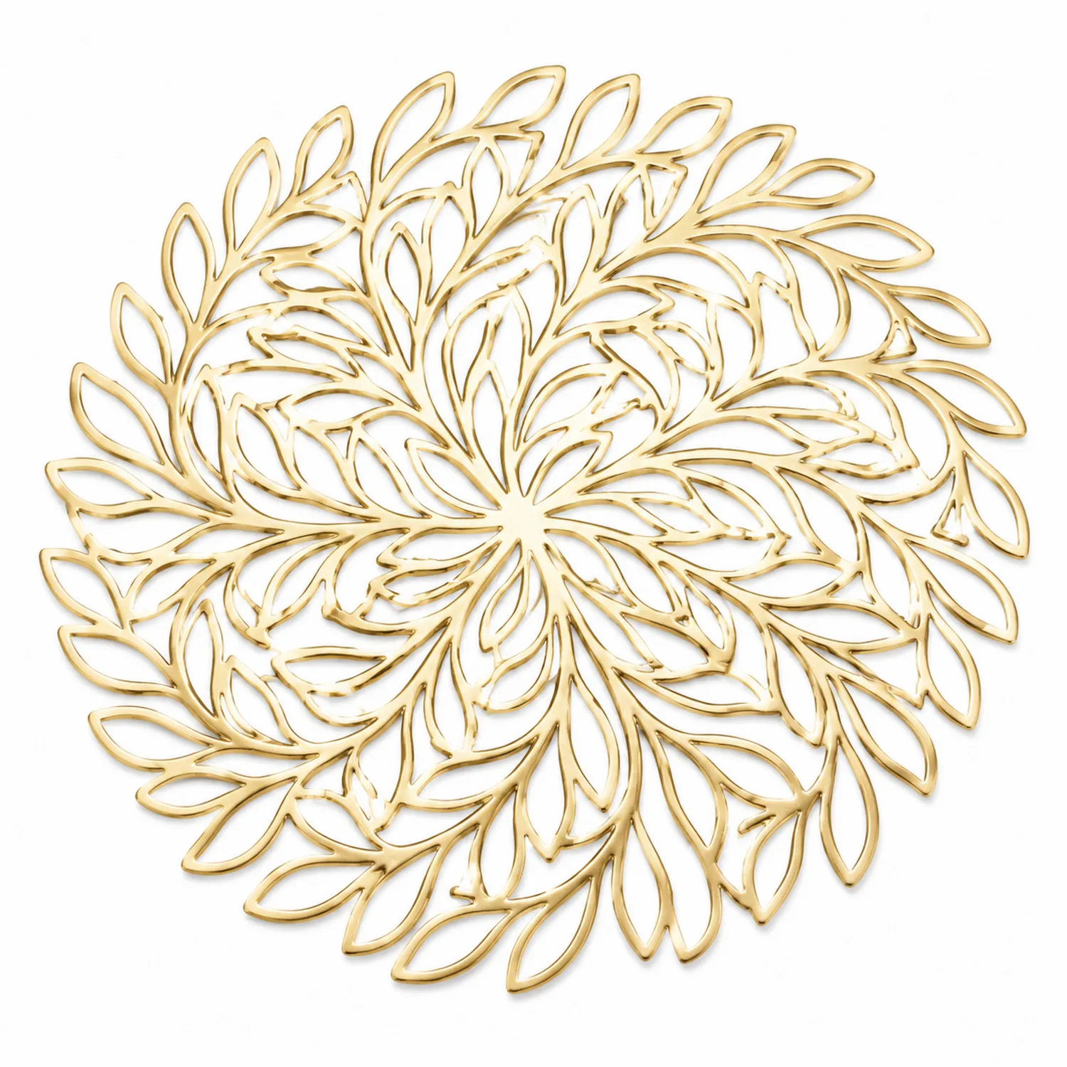 Posavasos Decorativo Redondo en Dorado, Ø 30 cm
