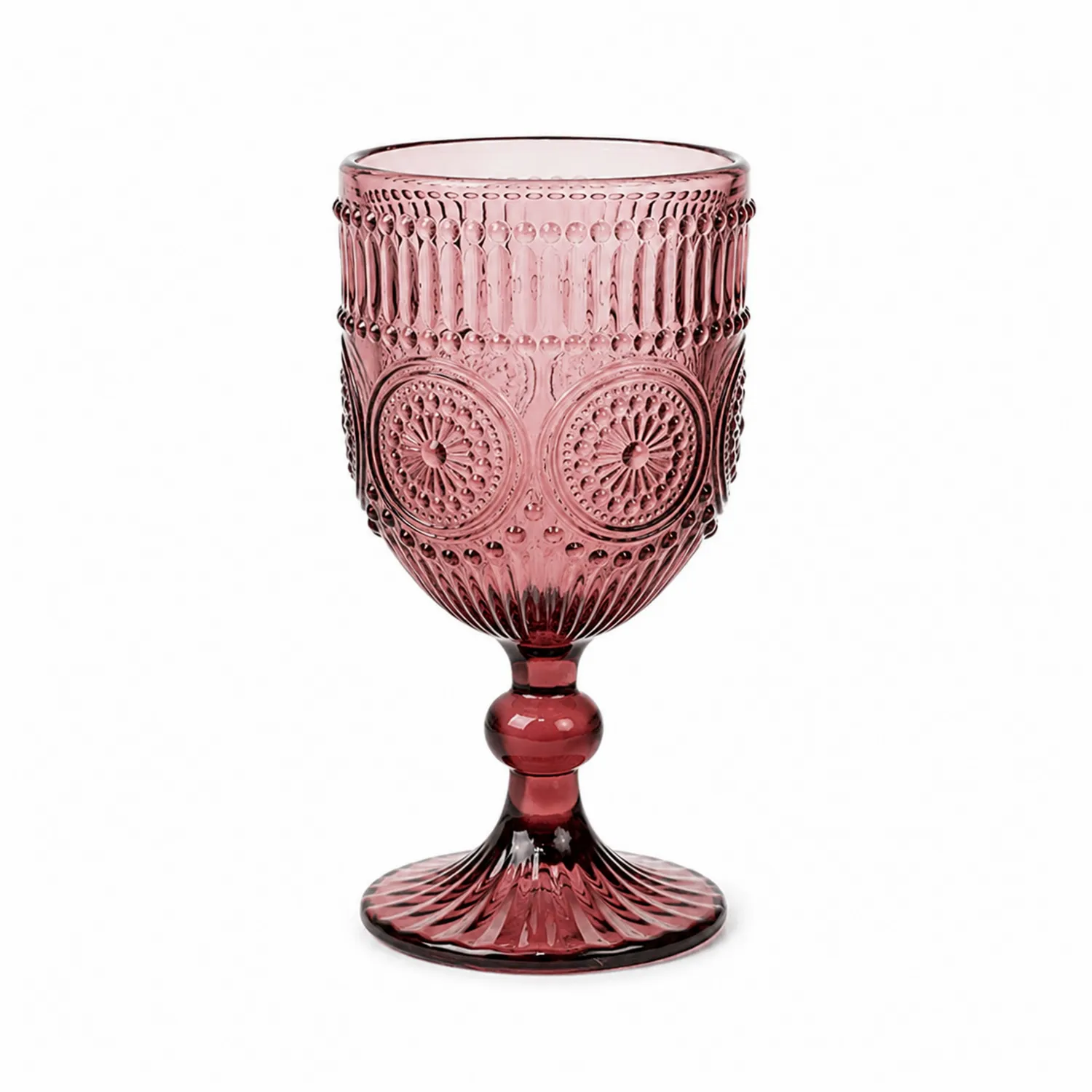 Copa de Cristal Tallado Rosa 250ml