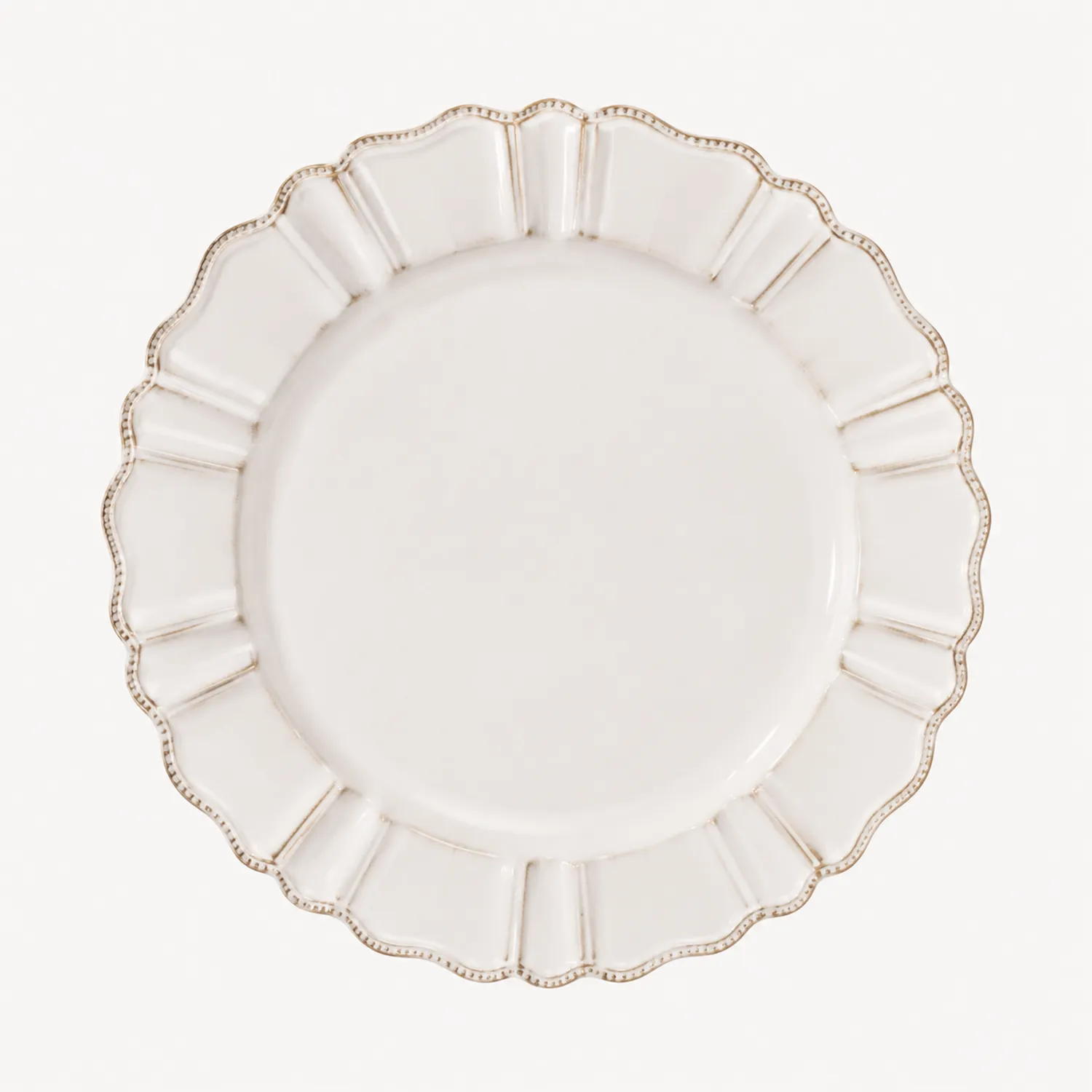 Plato Redondo Decorativo Blanco 27 cm