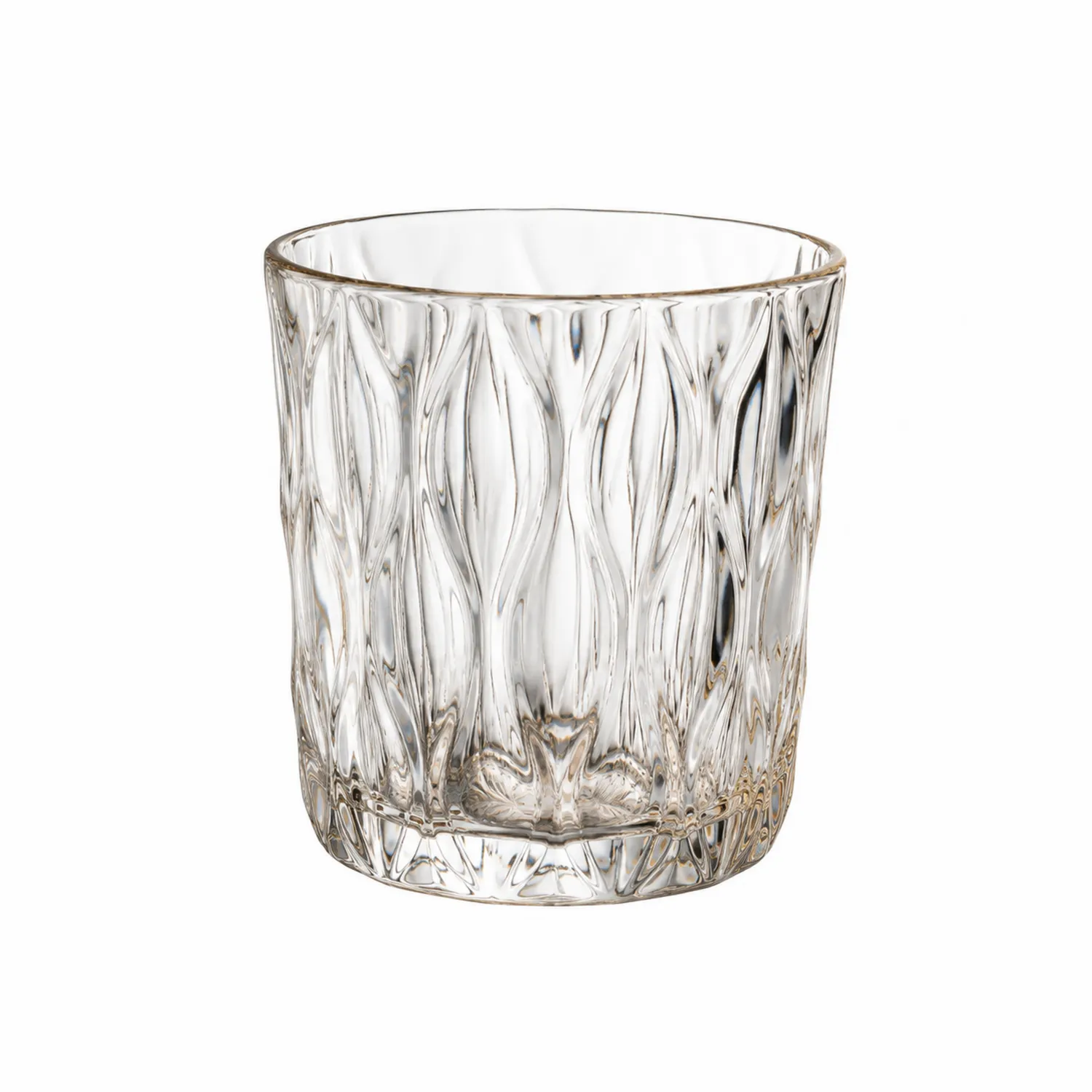 Vaso de Vidrio Texturizado 300ml Transparente