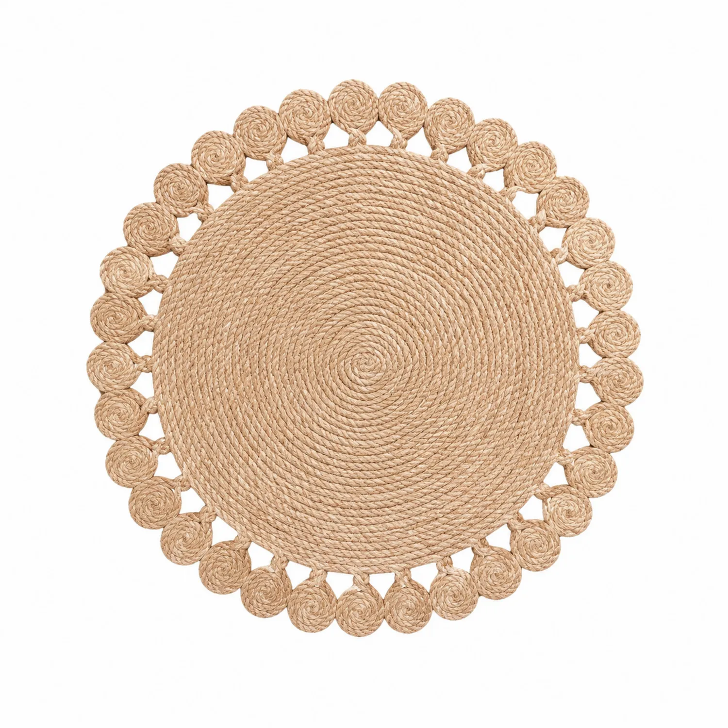 Posavasos Redondo Beige de Yute