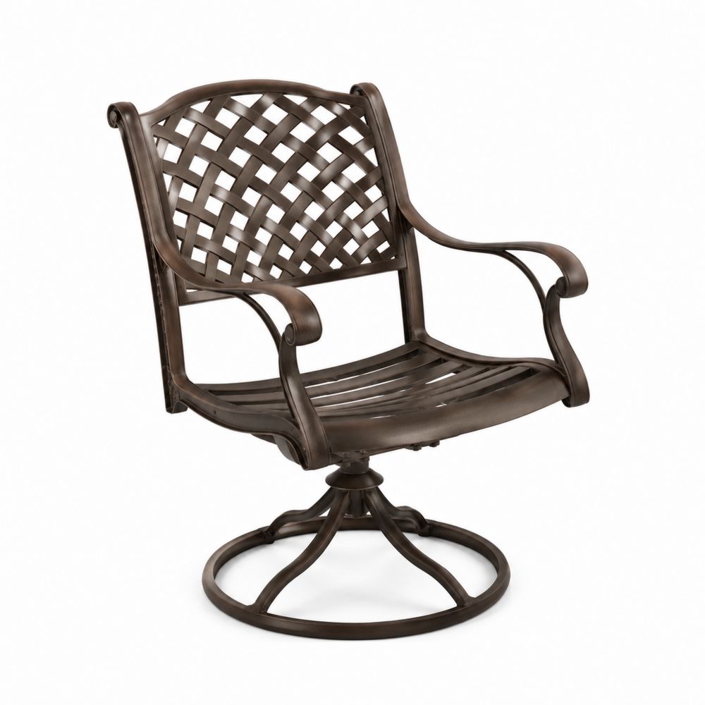 Silla Giratoria Metálica Bronce