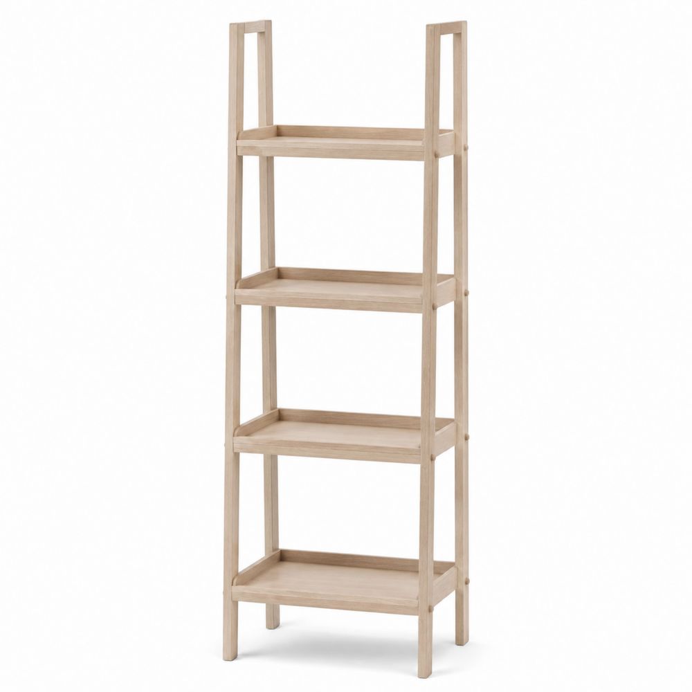 Estantería de Madera de Roble 4 Niveles para Interior