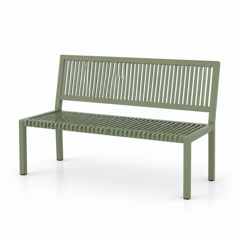 Banco de metal para exterior verde 150 cm