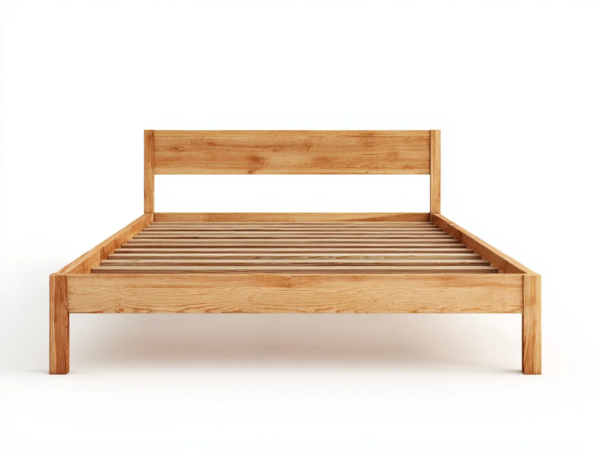 Camas dobles cama matrimonial madera maciza color natural 200x160x90 cm para dormitorio - estilo moderno-Danaiaroom