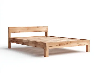 Camas dobles cama madera maciza 200x140x85 cm natural minimalista resistente-Danaiaroom