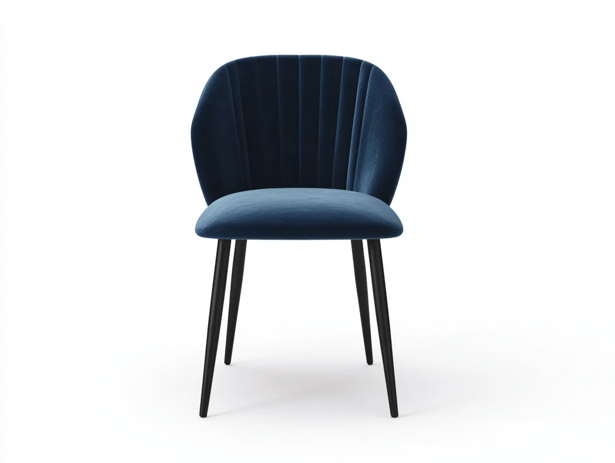 Silla de comedor 46x53x79 cm - madera negra y tela - negro y beige - para comedor - con diseño esencial-Vilinzihome
