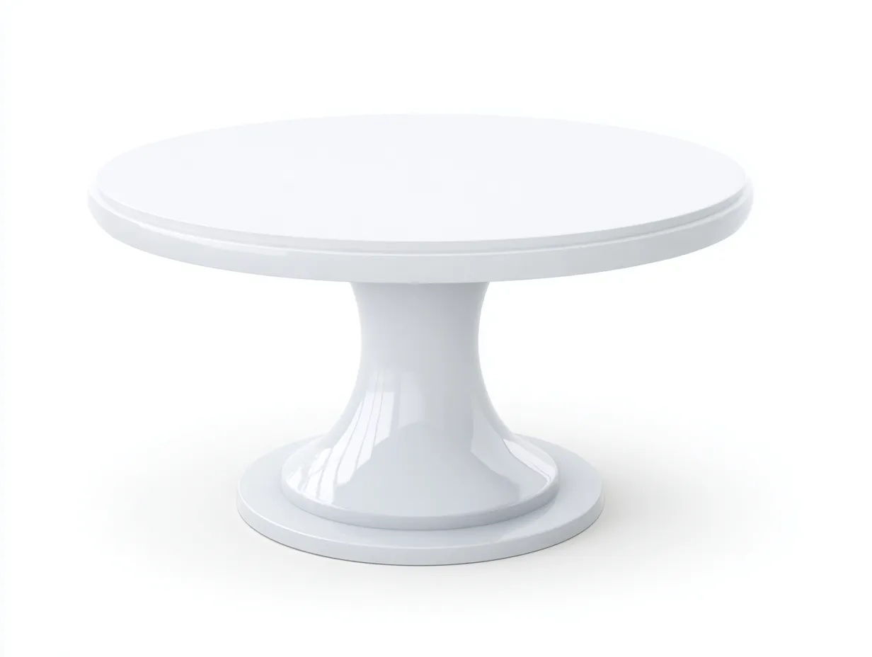 Mesa de comedor 115x115x75 cm - blanco brillo - base tulipán compacta - para comedor - estilo moderno-Vilinzihome
