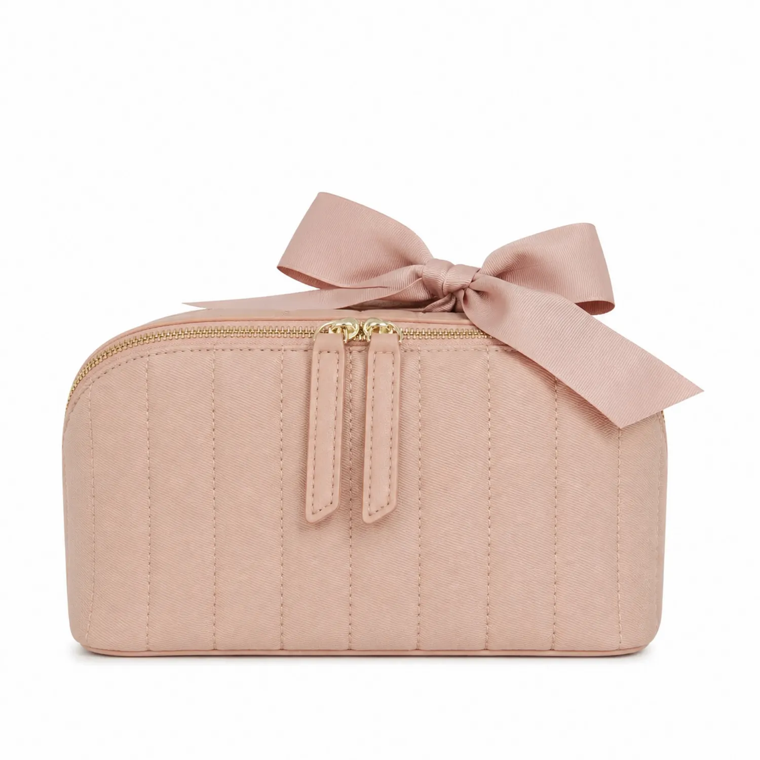 Neceser Cosmético Rosa Pastel con Lazo Elegante