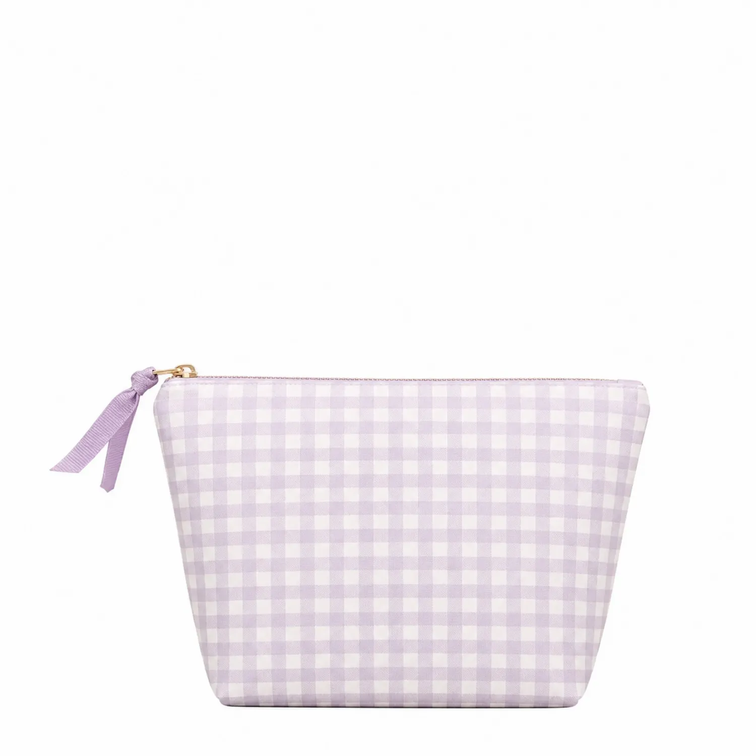 Neceser Trapezoidal a Cuadros Lavanda