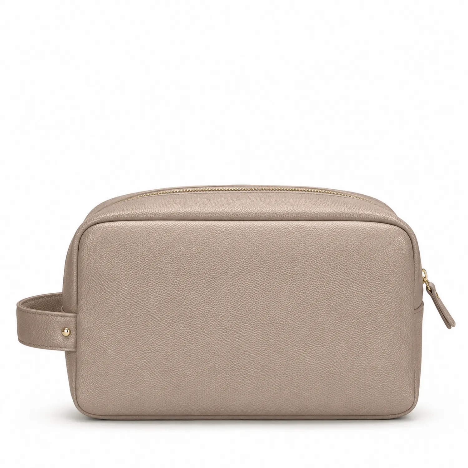 Neceser de Viaje Beige con Asa Lateral