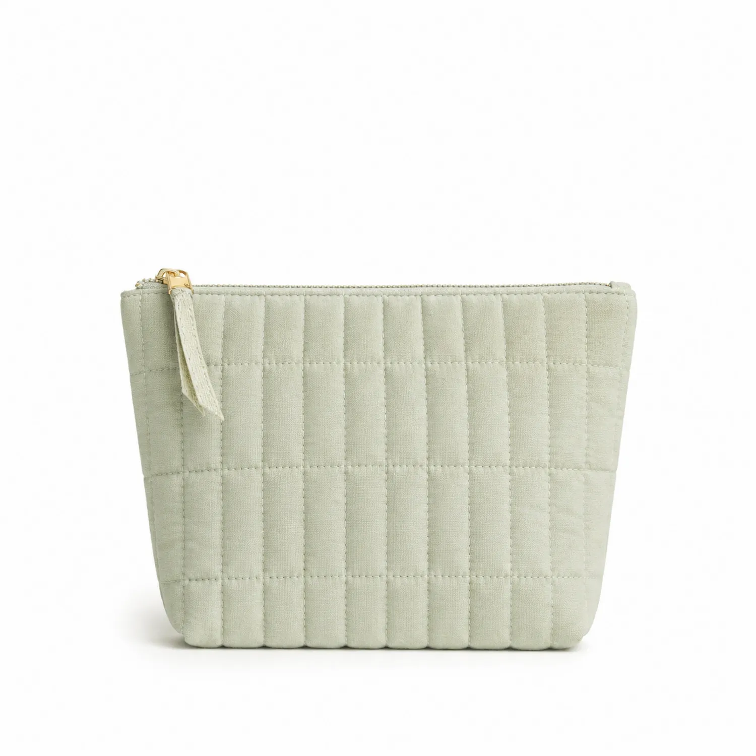Bolso Cosmético Acolchado Verde Claro