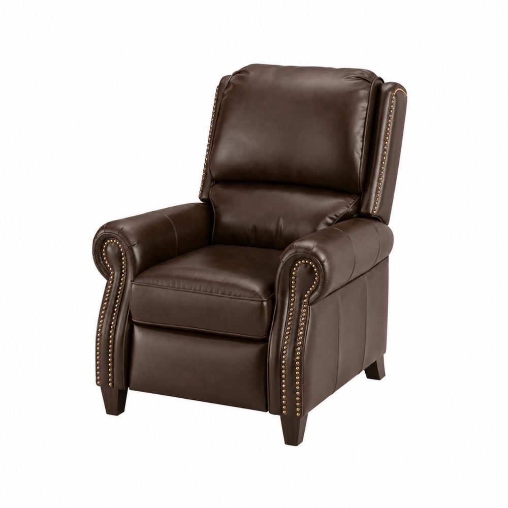 Sillón reclinable de cuero sintético marrón 96x86x104 cm