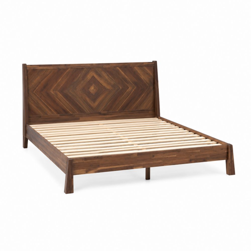 Cama de Madera Maciza de Acacia Marrón 200 cm x 160 cm