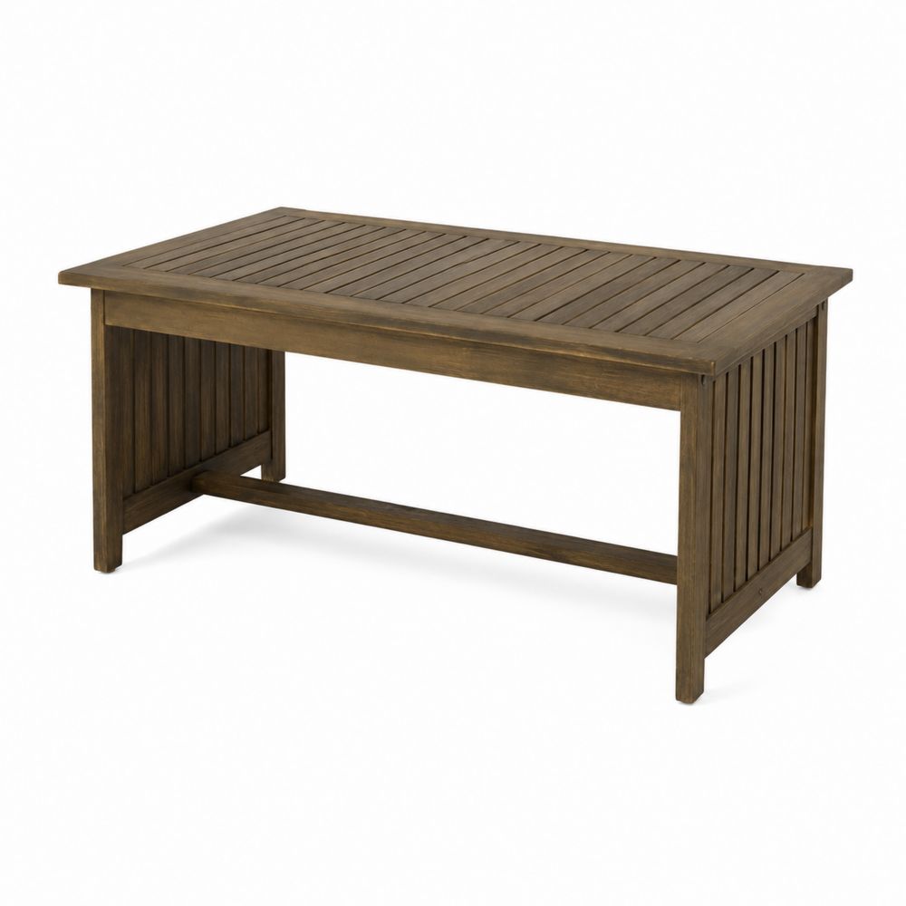 Table de jardin en bois d'acacia 140x80 cm