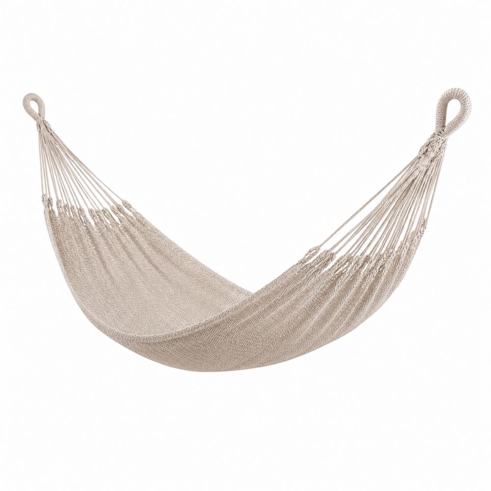 Hamaca de Algodón Beige 200x150 cm