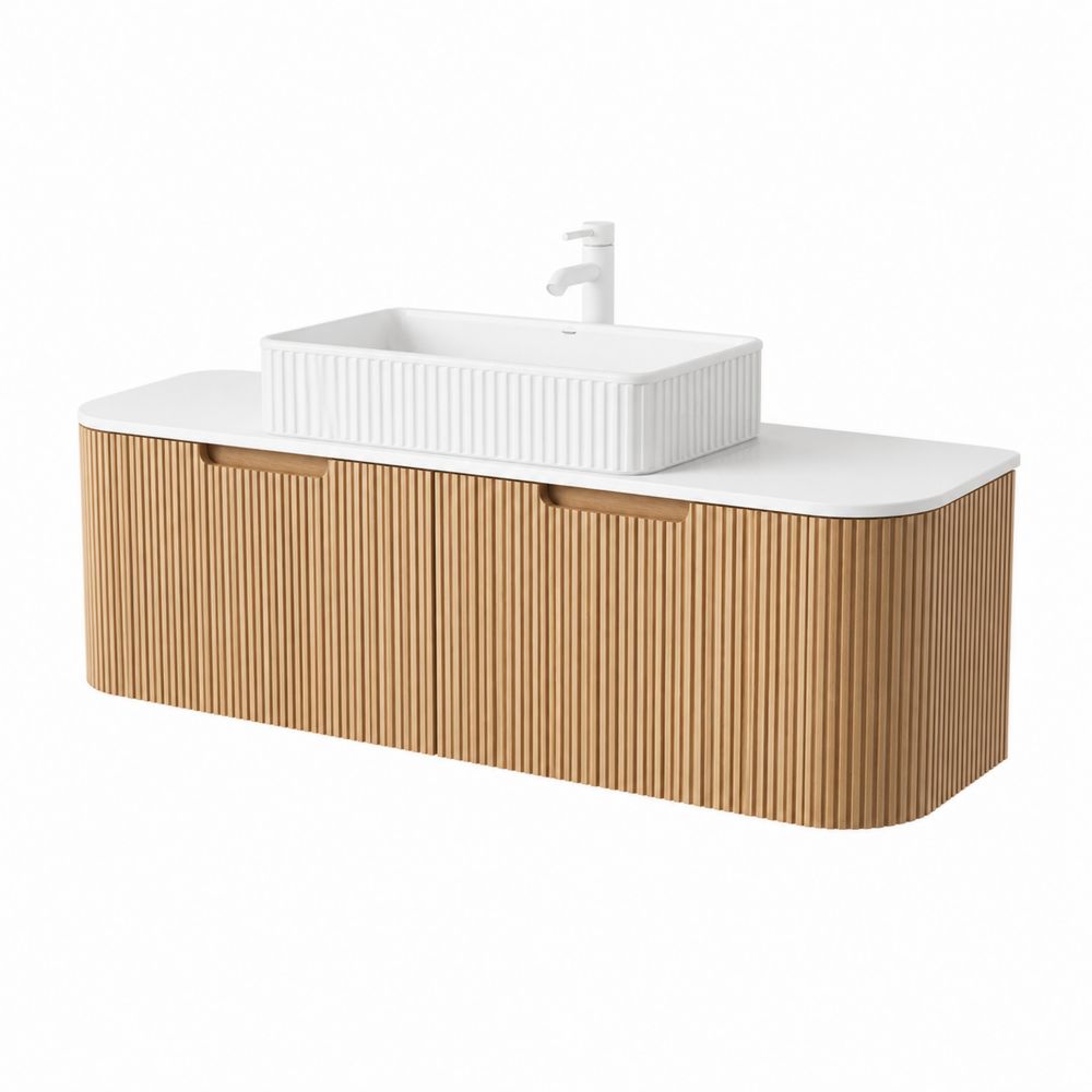 Lavabo de Cerámica Blanca y Armario de Melamina de Pared 120x50x45 cm