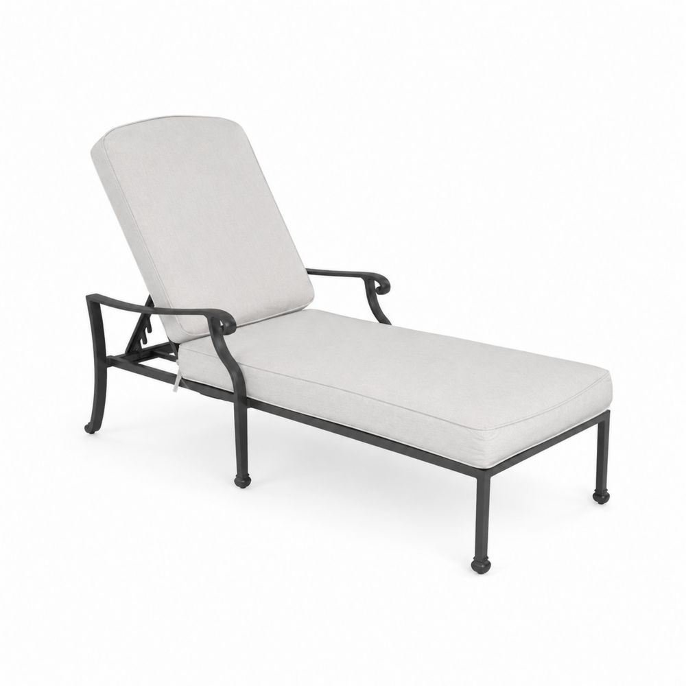 Tumbona de Aluminio con Cojín Beige