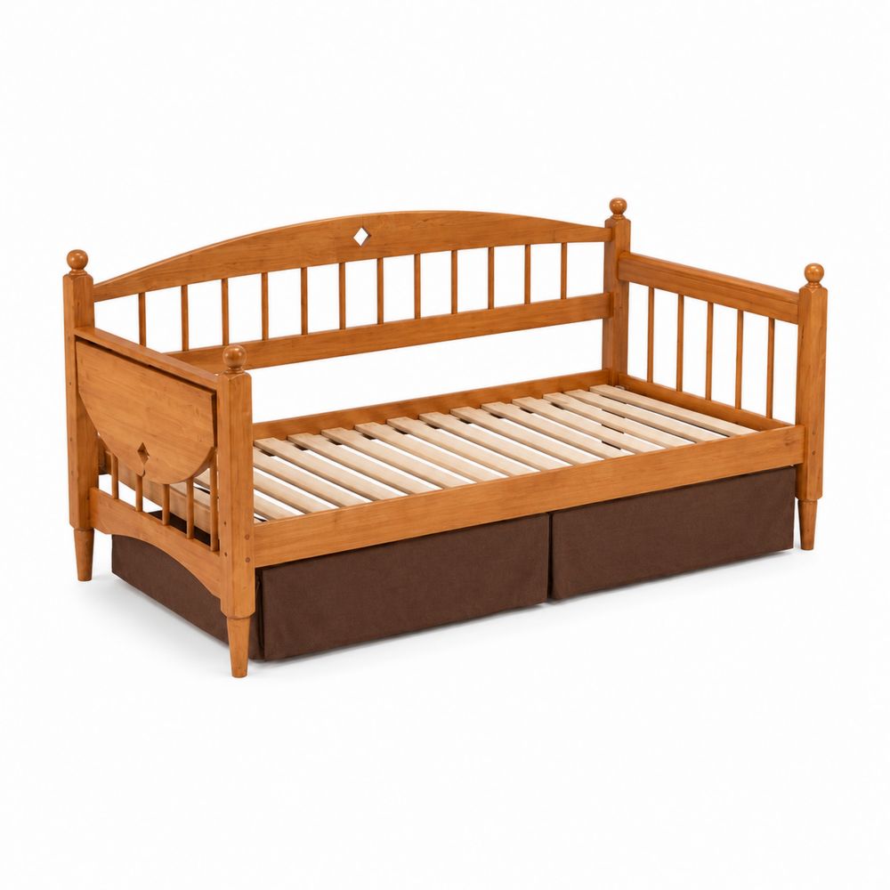 Diván de Madera Maciza con Cajones Inferiores