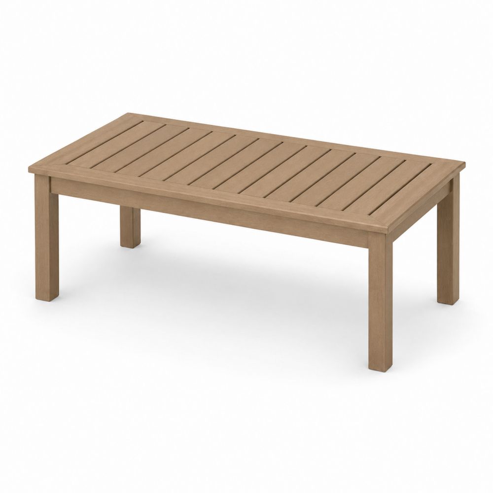 Mesa de madera para exterior 140x70 cm Marrón