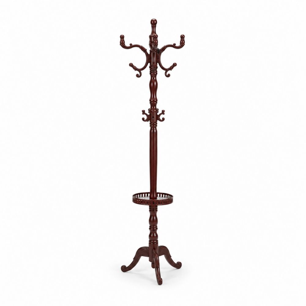 Porte-manteau en bois massif Marron 180 cm