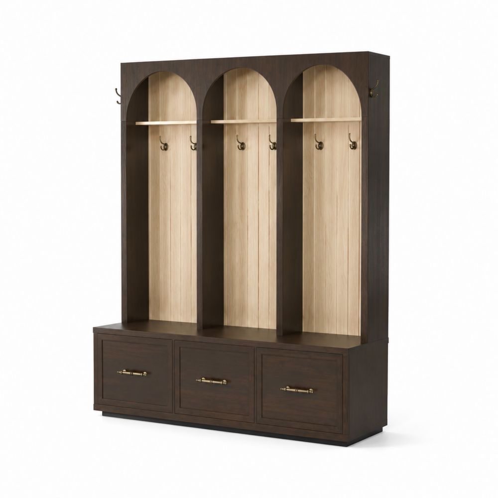 Vestiaire en Bois Composite avec Portemanteaux