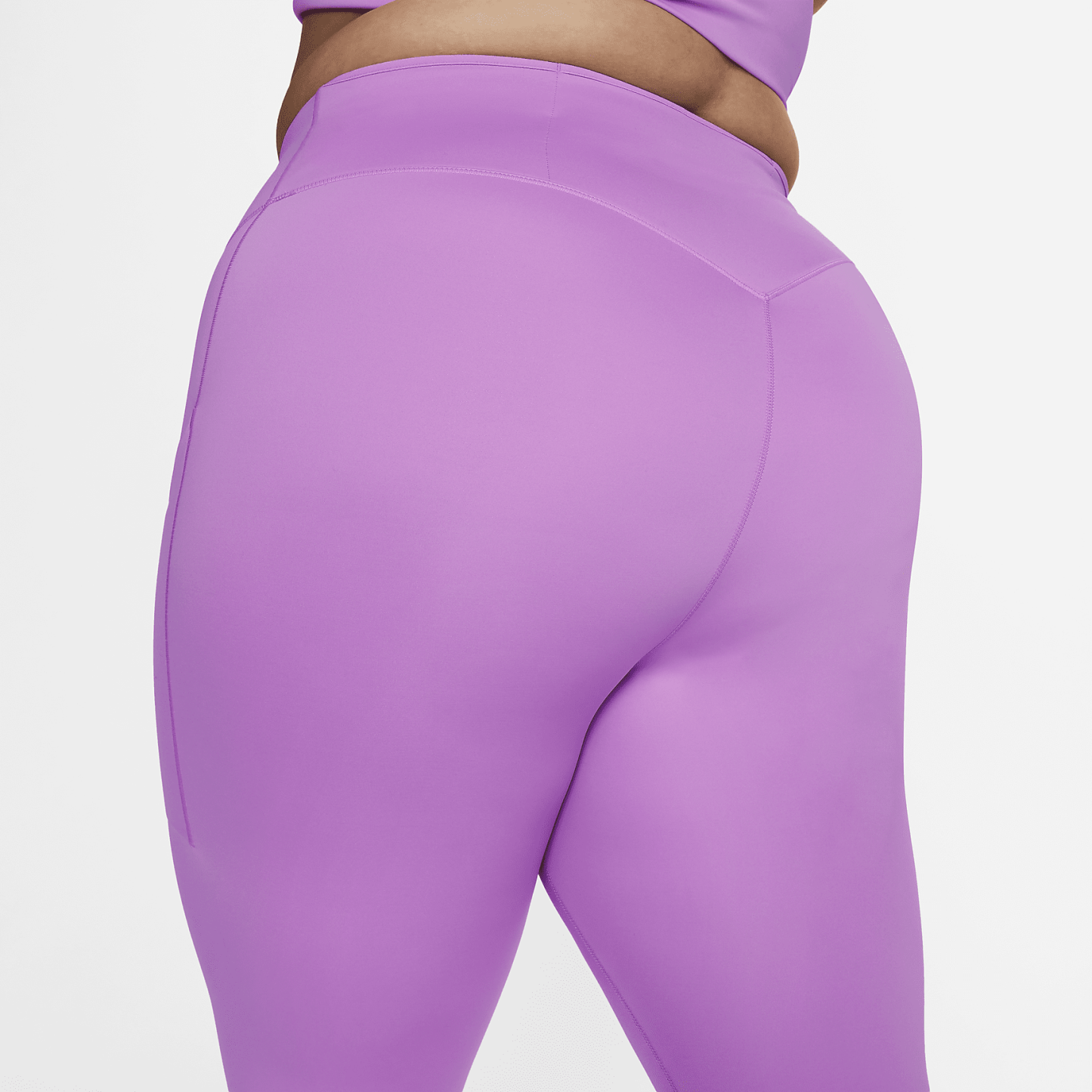 Go - Women's Firm-Support High-Waisted Cropped Leggings with Pockets (Plus Size)