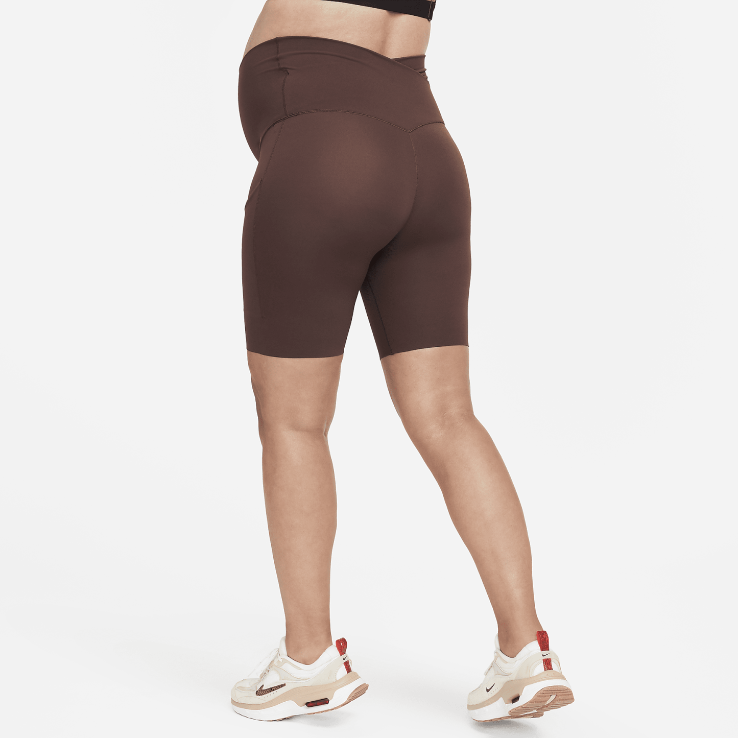(M) - Women's Gentle-Support High-Waisted 8" Biker Shorts with Pockets (Maternity)