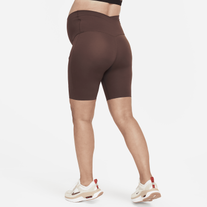 (M) - Women's Gentle-Support High-Waisted 8" Biker Shorts with Pockets (Maternity)