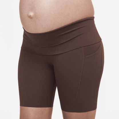 (M) - Women's Gentle-Support High-Waisted 8" Biker Shorts with Pockets (Maternity)