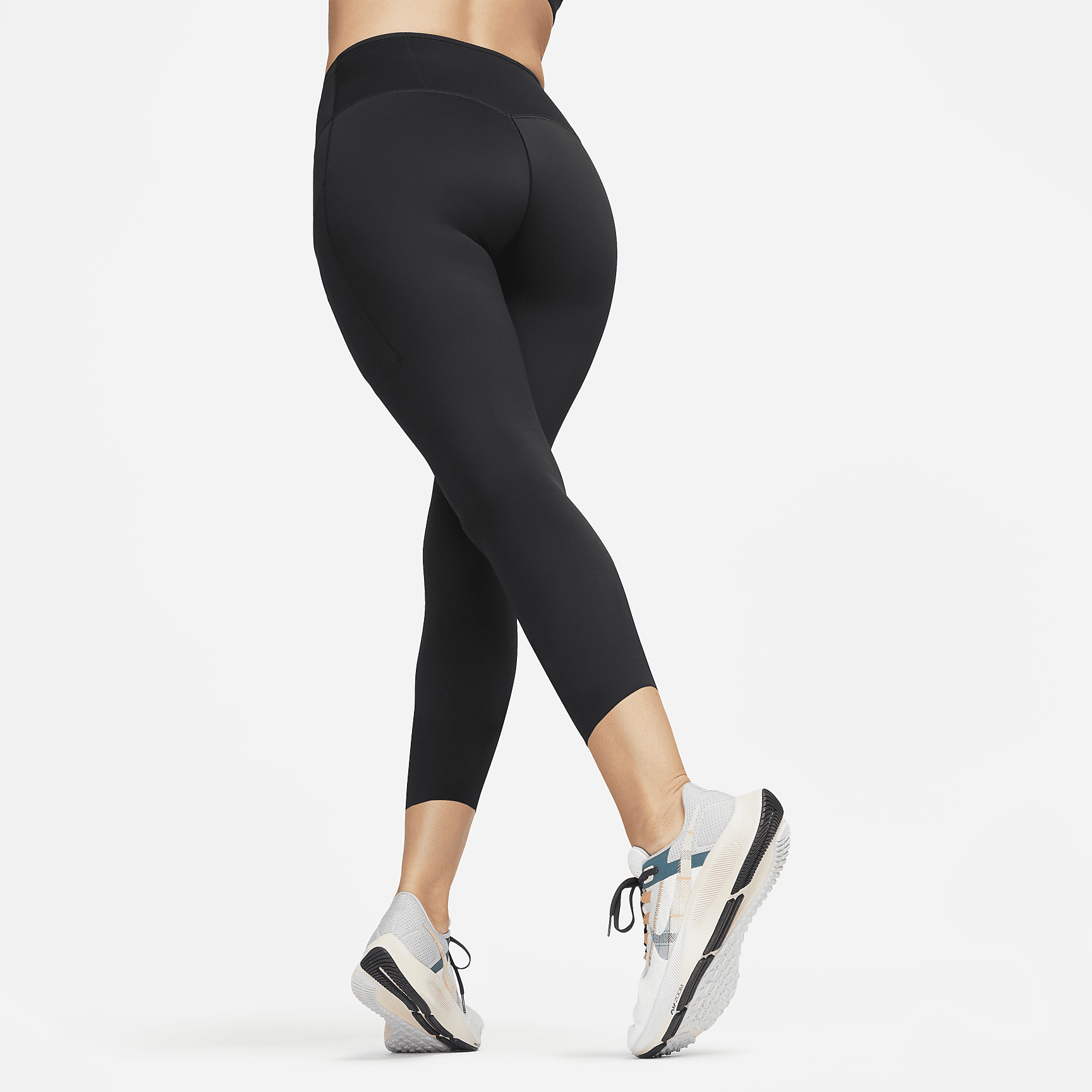 Go - Women's Firm-Support High-Waisted Cropped Leggings with Pockets