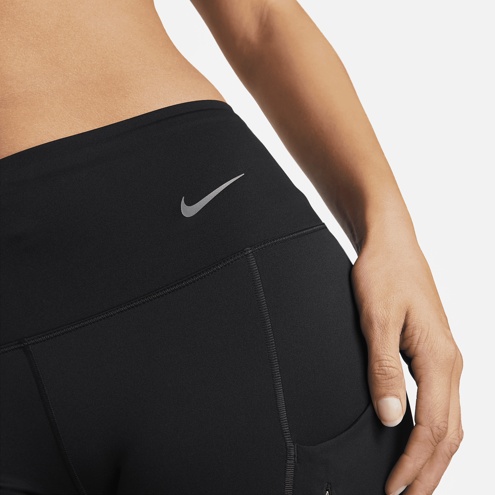 Go - Women's Firm-Support High-Waisted Cropped Leggings with Pockets