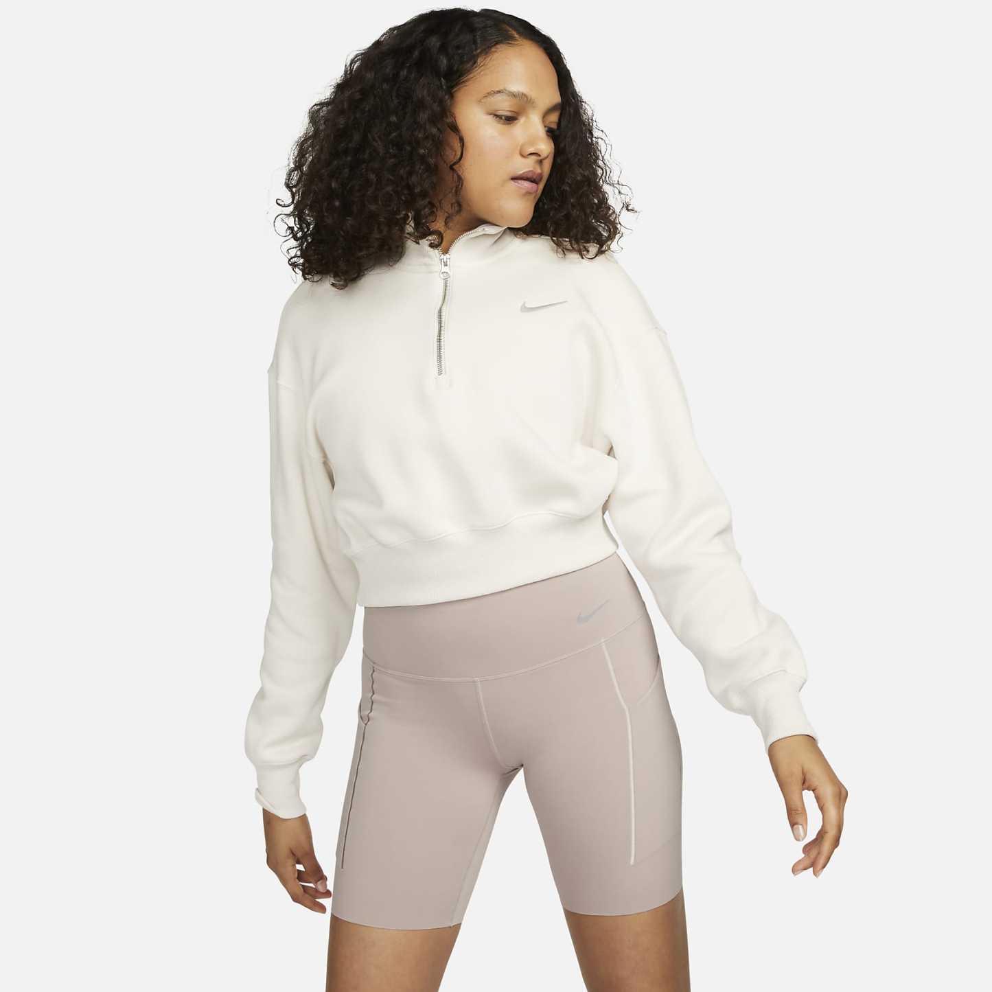 Universa - Women's Medium-Support High-Waisted 8" Biker Shorts with Pockets