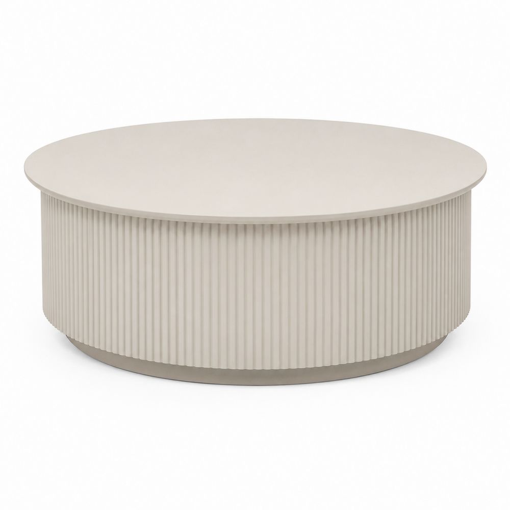 Table basse ronde MDF Beige