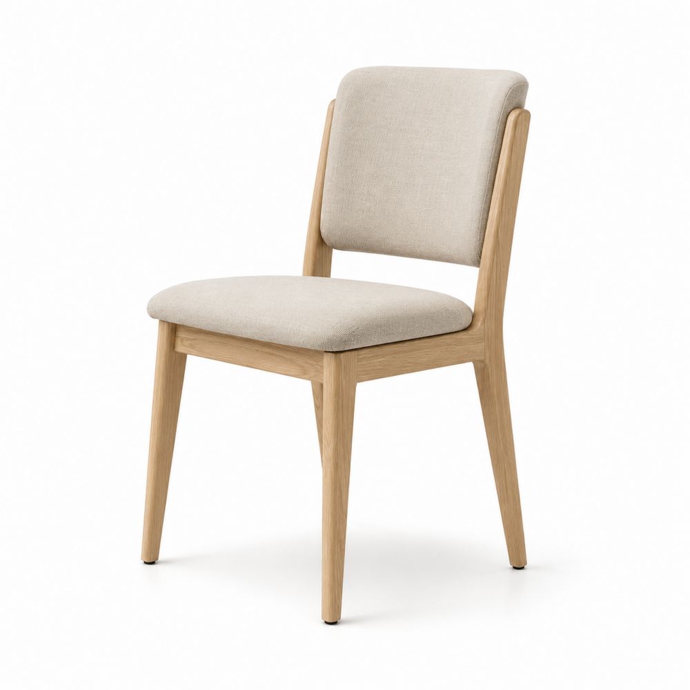 Chaise en bois avec assise en polyester beige